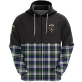 Gordon Dress Modern Clan Half Of Tartan Zipper Hoodie